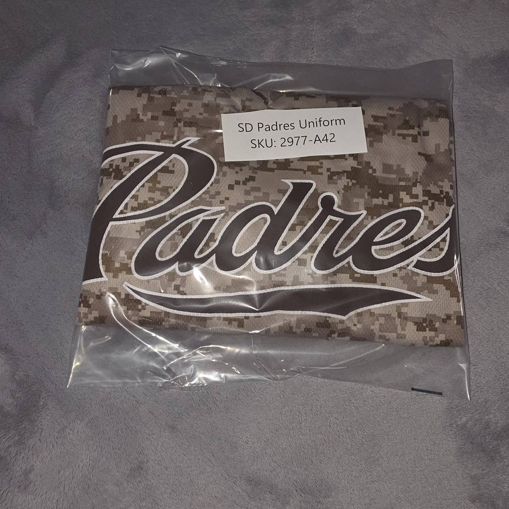 San Diego Padres Jersey Mens XL Brown MLB Baseball Andrew Cashner Brown Camo - Picture 6 of 15
